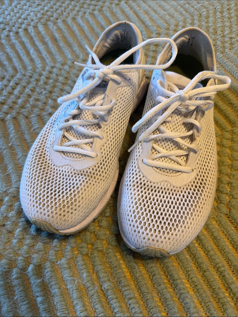 Under Armour White Breathable Mesh Athletic Sneakers